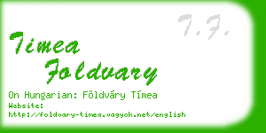 timea foldvary business card