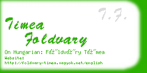 timea foldvary business card